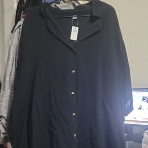 Old Navy Dark Button Down Shirt